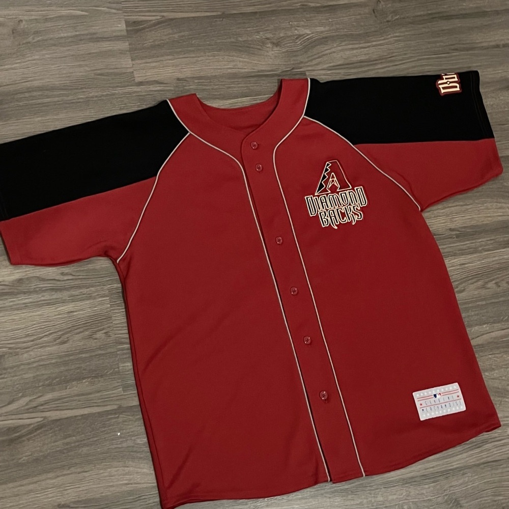 Red Diamond Backs Baseball Jersey